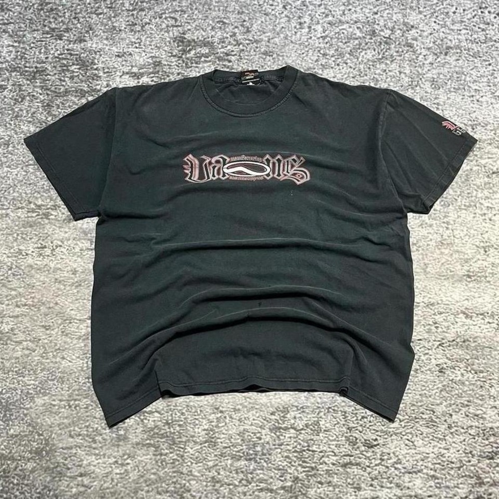 Vintage Vans T Shirt‎ Mens XL Black Logo Grunge Skater 90s Y2K